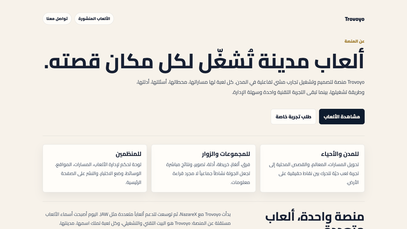 Trovoyo platform about page
