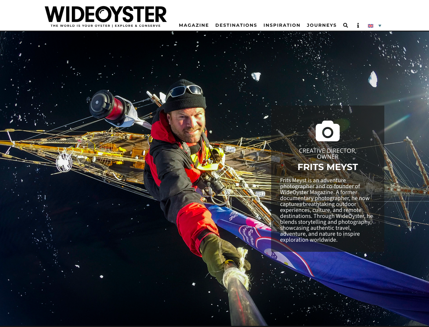 WideOyster Magazine author page template screenshot