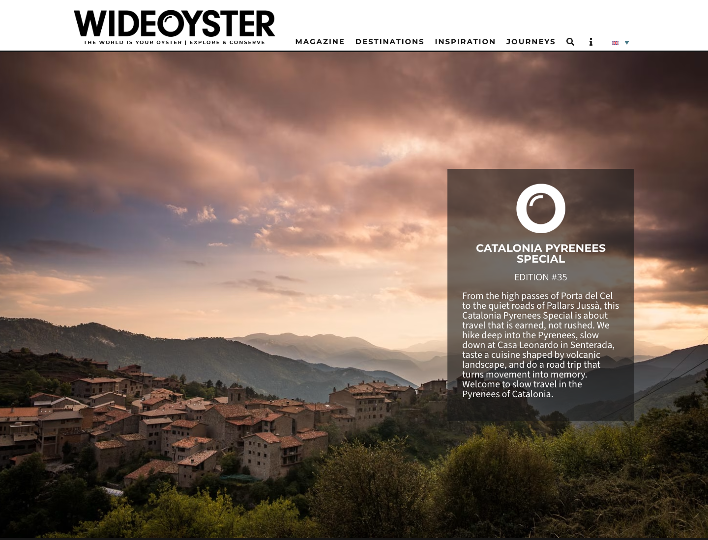 WideOyster Magazine edition archive template screenshot